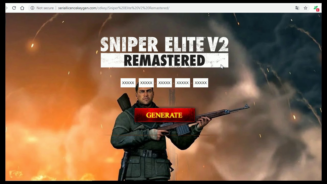 sniper elite v2 serial key